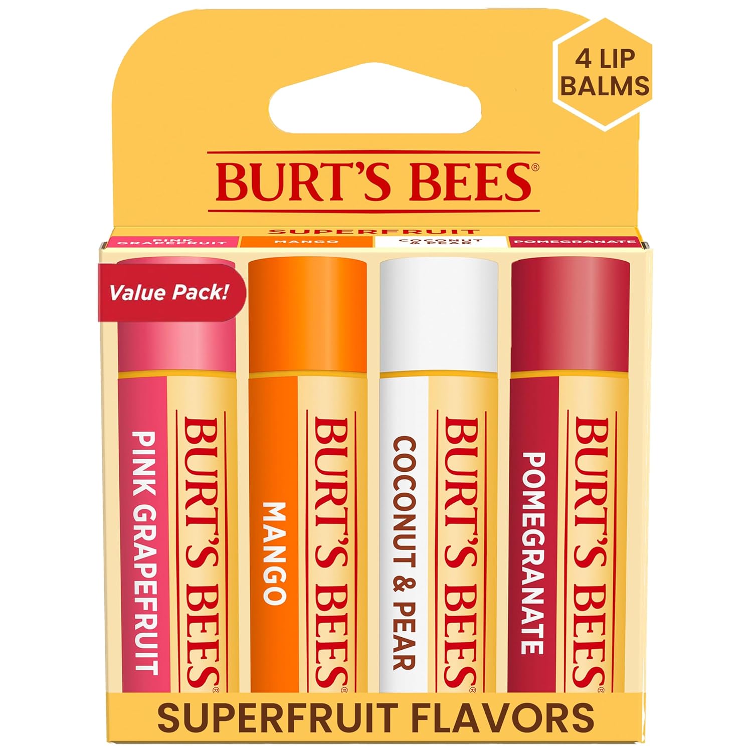 Burt's Bees Lip Balm 4-Pack