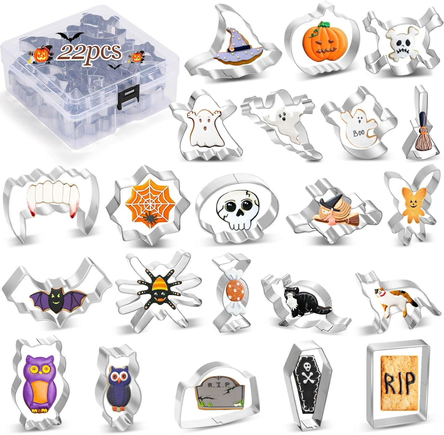Halloween Cookie Cutters — 22 Shapes